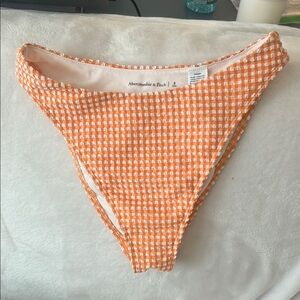 Abercrombie & Fitch Orange Textured Bikini Bottom